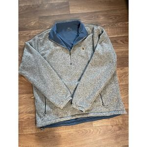 Peter Millar Crown Sport Half-Zip Sweater Size XL Gray